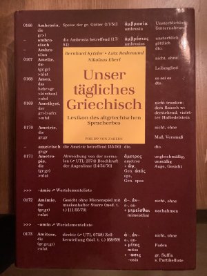 gebrauchtes Buch – Kytzler, Bernhard; Redemund – Unser tägliches Griechisch - Lexikon des griechischen Spracherwerbs