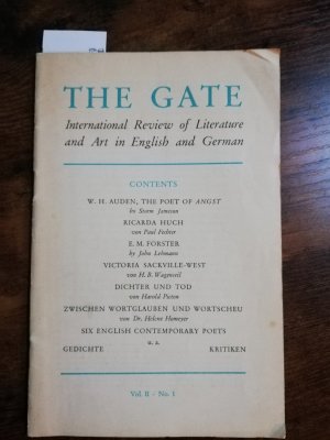 THE GATE International Review of Literature and Art in English and German