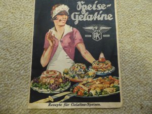 gebrauchtes Buch – Speise Gelatine, Rezepte für Gelatinespeisen, Fabrik Marke PK