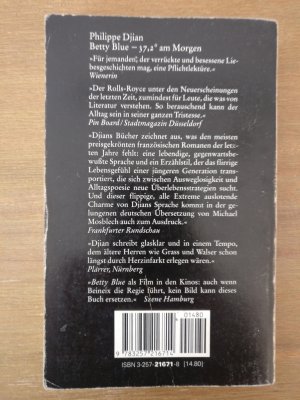gebrauchtes Buch – Philippe Djian – Betty Blue - 37,2 am Morgen