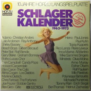 Schlager Kalender 1963 - 1973 10 Jahre HÖRZU Doppel-LP mit  Dokumentation