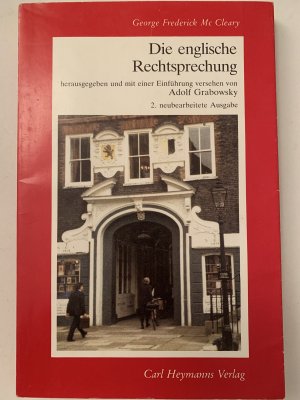 gebrauchtes Buch – McCleary, George F – Die englische Rechtsprechung.