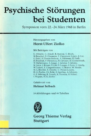 antiquarisches Buch – Horst-Ulfert Ziolko – Psychische Störungen bei Studenten.