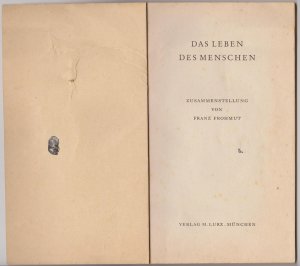 antiquarisches Buch – Frohmut Franz – Das Leben des Menschen