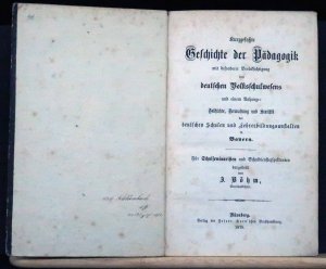 antiquarisches Buch – J. Böhm – Kurzgefaßte Geschichte der Pädagogik