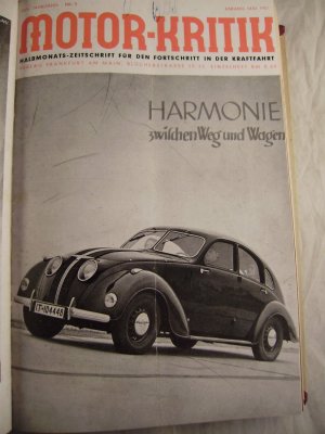 Motor-Kritik Halbmonats-Zeitschrift für den Fortschritt in der Kraftfahrt XVII. Jahrgang Nr. 9 Anfang Mai 1937