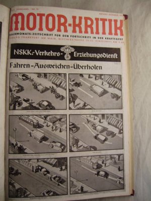 Motor-Kritik Halbmonats-Zeitschrift für den Fortschritt in der Kraftfahrt XVII. Jahrgang Nr. 23 Anfang Dezember 1937