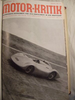 Motor-Kritik Halbmonats-Zeitschrift für den Fortschritt in der Kraftfahrt XVII. Jahrgang Nr. 11 Anfang Juni 1937