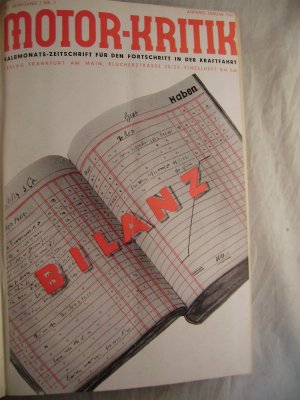 Motor-Kritik Halbmonats-Zeitschrift für den Fortschritt in der Kraftfahrt XXI. Jahrgang Nr. 1 Anfang Januar 1941