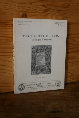 Testi greci e latini in lingua e tradotti (Bollettino informativo, Catalogo quadrimesiale, Ser. IV, nº 16, Primavera 1981)