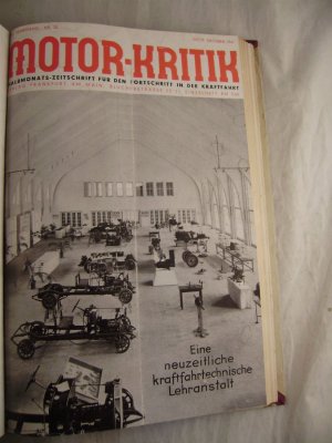 Motor-Kritik Halbmonats-Zeitschrift für den Fortschritt in der Kraftfahrt XXI. Jahrgang Nr. 20 Mitte Oktober 1941