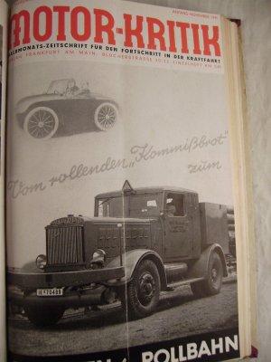 Motor-Kritik Halbmonats-Zeitschrift für den Fortschritt in der Kraftfahrt XXI. Jahrgang Nr. 21 Anfang November 1941