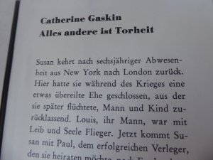 antiquarisches Buch – Catherine Gaskin – Alles andere ist Torheit. Roman. Leinen mit Schutzumschlag