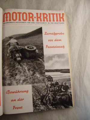 Motor-Kritik Halbmonats-Zeitschrift für den Fortschritt in der Kraftfahrt XXII. Jahrgang Nr. 18 Mitte September 1942