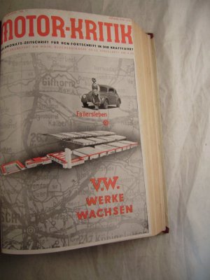 Motor-Kritik Halbmonats-Zeitschrift für den Fortschritt in der Kraftfahrt XVIII. Jahrgang Nr. 11 Anfang Juni 1938