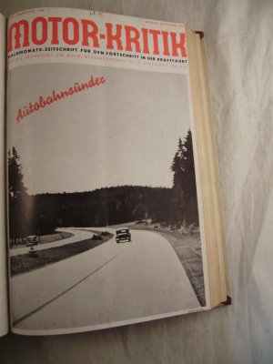 Motor-Kritik Halbmonats-Zeitschrift für den Fortschritt in der Kraftfahrt XVIII. Jahrgang Nr. 17 Anfang September 1938