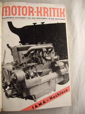 Motor-Kritik Halbmonats-Zeitschrift für den Fortschritt in der Kraftfahrt XV. Jahrgang Nr. 6 Mitte März 1935