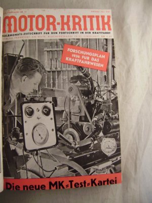 Motor-Kritik Halbmonats-Zeitschrift für den Fortschritt in der Kraftfahrt XVI. Jahrgang Nr. 13 Anfang Juli 1936