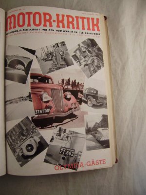 Motor-Kritik Halbmonats-Zeitschrift für den Fortschritt in der Kraftfahrt XVI. Jahrgang Nr. 16 Mitte August 1936