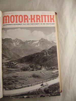 Motor-Kritik Halbmonats-Zeitschrift für den Fortschritt in der Kraftfahrt XVI. Jahrgang Nr. 17 Anfang September 1936