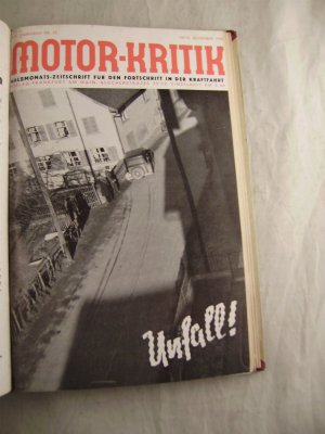 Motor-Kritik Halbmonats-Zeitschrift für den Fortschritt in der Kraftfahrt XVI. Jahrgang Nr 22 Mitte November 1936