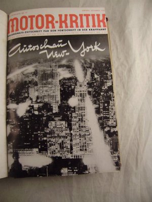 Motor-Kritik Halbmonats-Zeitschrift für den Fortschritt in der Kraftfahrt XVI. Jahrgang Nr. 23 Anfang Dezember 1936