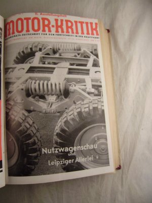 Motor-Kritik Halbmonats-Zeitschrift für den Fortschritt in der Kraftfahrt XIX. Jahrgang Nr. 5 Anfang März 1939