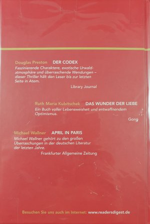 gebrauchtes Buch – Preston, Douglas, Ruth Maria Kubitschek – Der Codex / Das Wunder der Liebe / April in Paris.