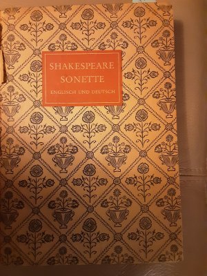 antiquarisches Buch – Shakespeare – Sonett Englisch und Deutsch antiquarisches Buch – Shakespeare – Sonett Englisch und Deutsch