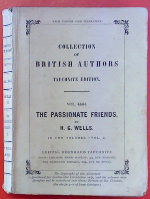 Collection of British Authors Tauchnitz Edition Volume 4444. The Passionate Friends. In two volumes - Vol. 2