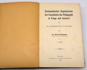 antiquarisches Buch – Dr. Ernst Hartmann – Geschichte der Pädagogik