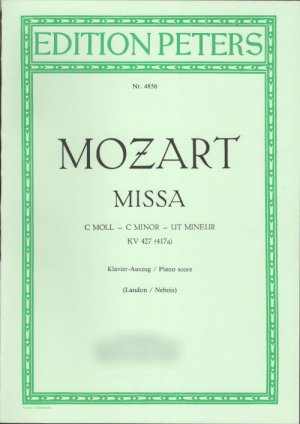 Missa C Moll KV 427 (417a) - 20 Stück Klavier-Auszug mit Gesangstimmen