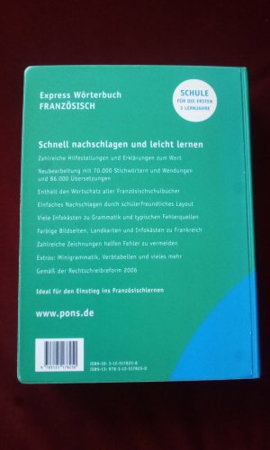 gebrauchtes Buch – PONS, Expresswörterbuch Französisch - Französisch-Deutsch /Deutsch-Französisch