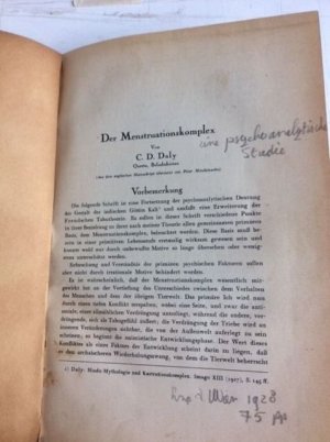 Menstruationskomplex. Eine psychoanalytische Studie. Aus dem englischen Manuskript übersetzt von Peter Mendelssohn