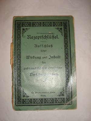 antiquarisches Buch – Rezeptschlüssel