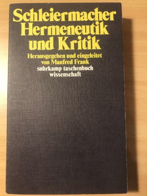 Hermeneutik und Kritik (ISBN 3922138470)