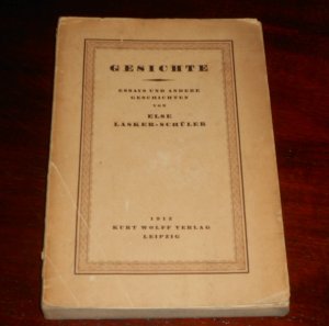 Gesichte. Essays und andere Geschichten. Erstausgabe Kurt Wolff Verlag 1913