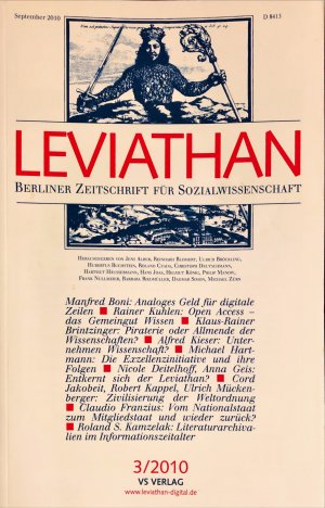 gebrauchtes Buch – Jens Alber u – LEVIATHAN - Berliner Zeitschrift für Sozialwissenschaft Heft 3/2010