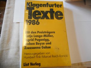 gebrauchtes Buch – Fink, Humbert; Reich-Ranicki – Klagenfurter Texte zum Ingeborg-Bachmann-Preis 1986