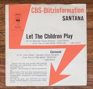 gebrauchter Tonträger – Santana – Let The Children Play / Carnaval (PROMO)