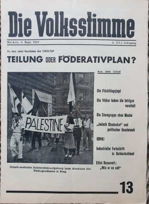 Die Volksstimme. 3. Jahrgang, 5. September 1947.