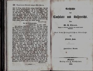 Geschichte des Consulats und Kaiserreichs : in 24 Teile in 20 Bänden. Übers. von Friedrich Funck, Chr. Fr. Grieb u.a.