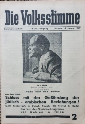 Die Volksstimme. Halbmonatsschrift. 3. Jahrgang, 15. Januar 1947.