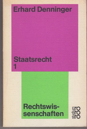 Staatsrecht 1; Studium Rechtswissenschaften