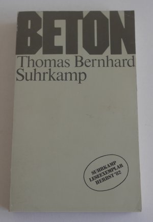 gebrauchtes Buch – Thomas Bernhard – Beton