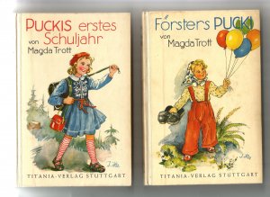 gebrauchtes Buch – Trott, Magda: – Pucki. Konvolut 9 Bde. Försters Pucki, Puckis erstes Schuljahr, Pucki und ihre Freunde, Pucki kommt in die höhere Schule, Puckis neue Streiche, Puckis erster Schritt ins Leben, Pucki wird eine glückliche Braut, Pucki und ihre drei Jungen, Puckis Lebenssommer.