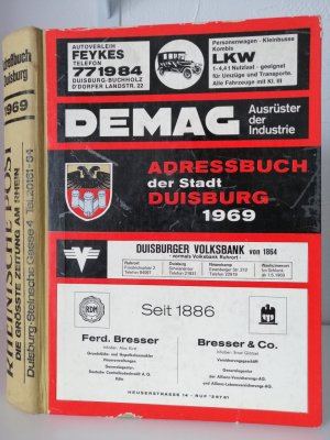 Duisburg, Adressbuch der Stadt Duisburg 1969 Einwohnerbuch mit Stadtplan und Handelsregisterverzeichnis auch mit den Firmen in Dinslaken, Emmelsum, Friedrichsfeld […]