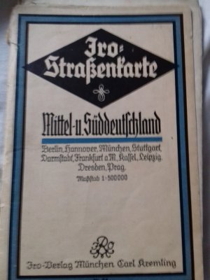 gebrauchtes Buch – JRO Straßenkarte Nr.54 Mittel- und Süddeutschland 1:500 000