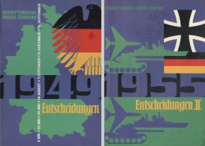 gebrauchtes Buch – Herausgegeben vom Bundesministerium der Verteidigung - Führungsstab der Streitkräft – Schriftenreihe Innere Führung: Entscheidungen, Band I + II: Auszüge aus Debatten des Deutschen Bundestages und Bundesrates über Wehrverfassung und die innere Ordnung der Bundeswehr 1955/56