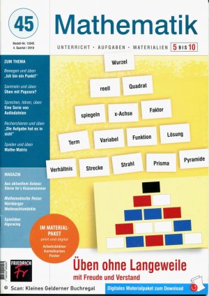 Mathematik 5 bis 10 (5-10) - Ausgabe 45/2018: ÜBEN OHNE LANGEWEILE MIT FREUDE UND VERSTAND / mit vollständigem Materialpaket (OVP)